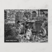 Vintage Fordson Tractor Briefkaart (Voorkant)