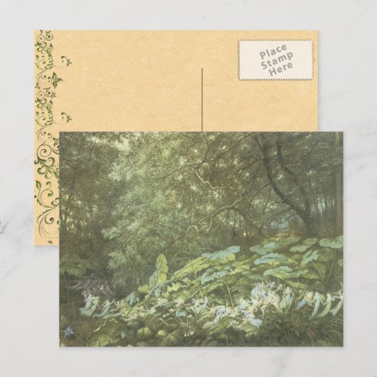 Vintage Forest Faerie Briefkaart (Voorkant / Achterkant)