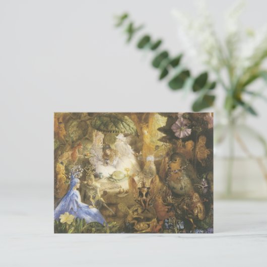 Vintage Forest Faerie Briefkaart (Staand voorkant)