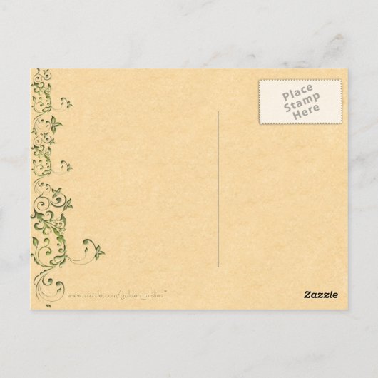 Vintage Forest Faerie Briefkaart (Achterkant)