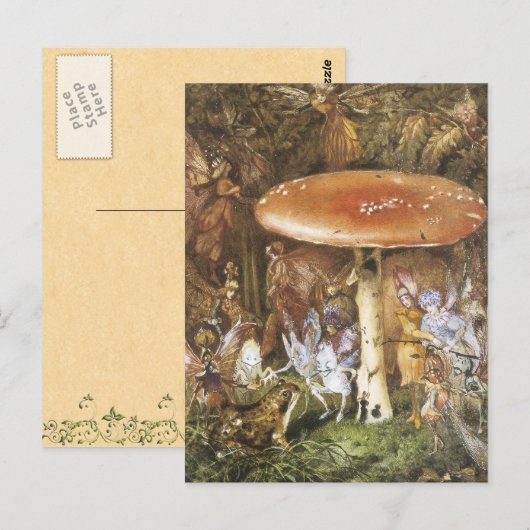 Vintage Forest Faeries Briefkaart (Voorkant / Achterkant)