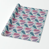 Vintage Forest Ferns Botanical Print Cadeaupapier (Uitgerold)