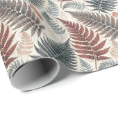 Vintage Forest Ferns Botanical Print Cadeaupapier (Rol Hoek)