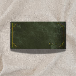 Vintage Forest Green Leather Look Scholar Desk Mat
