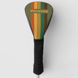 Vintage Forest Marsh Pin Gestreept met Naam Golfheadcover
