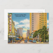 Vintage, Forsyth St, Jacksonville, Florida Briefkaart (Voorkant / Achterkant)