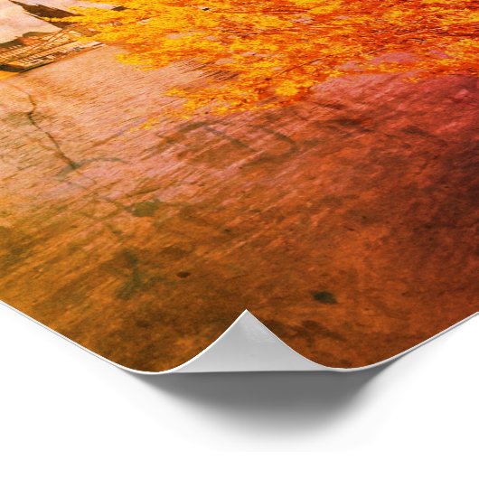 Vintage Forsythia Frankfurt Poster (Hoek)