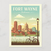 Vintage Fort Wayne Indiana Briefkaart (Voorkant)