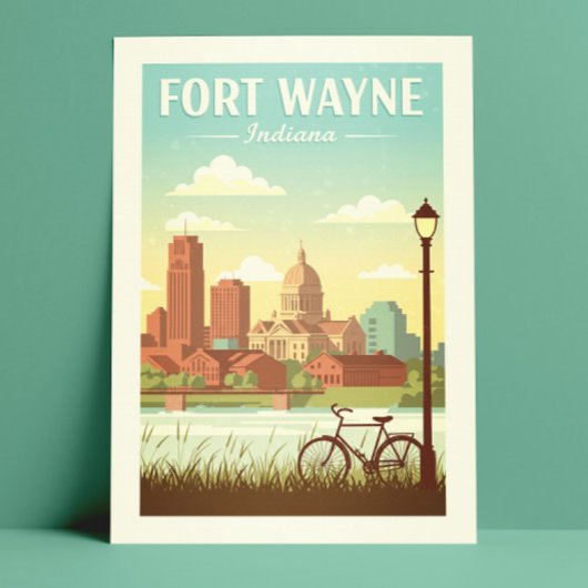 Vintage Fort Wayne Indiana Briefkaart