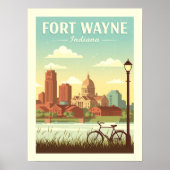 Vintage Fort Wayne Indiana Poster (Voorkant)