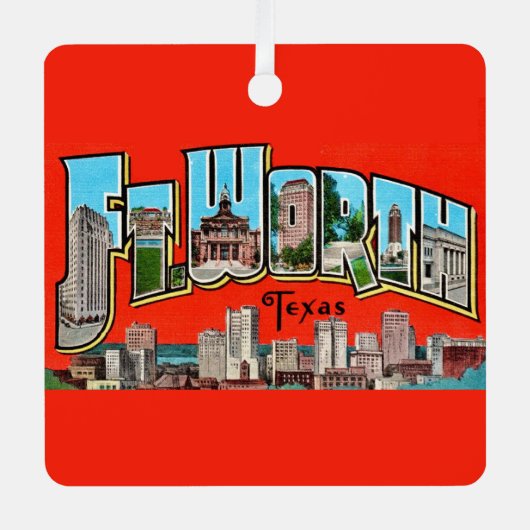 Vintage Fort Worth TX Ornament (Voorkant)