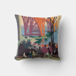 Vintage Forth Bridge Scotland Rail Sierkussen