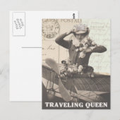 Vintage foto frans briefkaart reisdame (Voorkant / Achterkant)