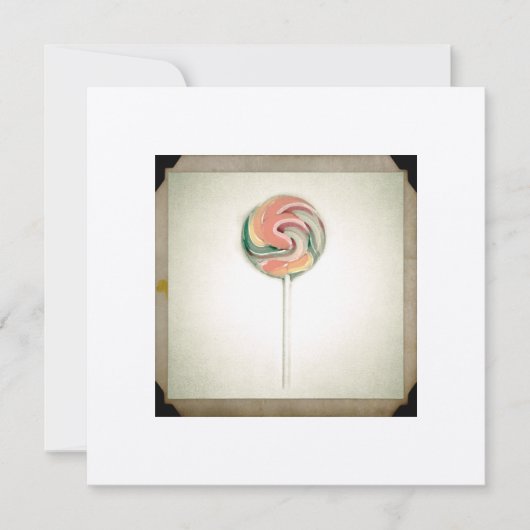 VINTAGE FOTO LOLLIPOP KAART (Voorkant)