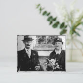 Vintage foto met de grootouders briefkaart (Staand voorkant)