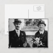 Vintage foto met de grootouders briefkaart (Voorkant / Achterkant)