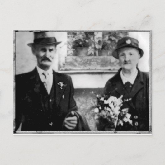 Vintage foto met de grootouders briefkaart (Voorkant)