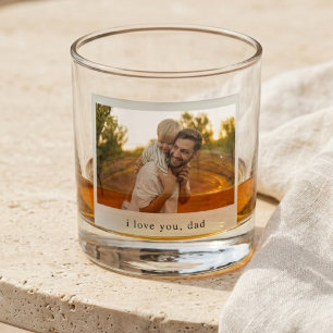 Vintage Foto Vaderdag Whisky Glas