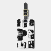 vintage fotocamera's bagagelabel (Voorkant verticaal)