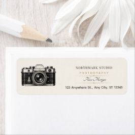 Vintage Fotograaf | Luxe Gouden Camera Etiket