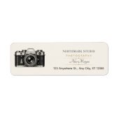 Vintage Fotograaf | Luxe Gouden Camera Etiket (Voorkant)