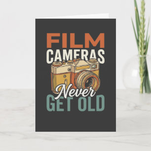 Vintage fotografie filmcamera's worden nooit oud T Kaart