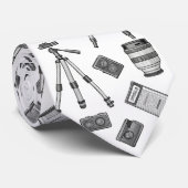 Vintage Fotografieapparatuur Patroon Stropdas (Opgerold)