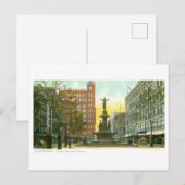 Vintage Fountain/Overheidsplein, Cincinnati Briefkaart (Voorkant / Achterkant)