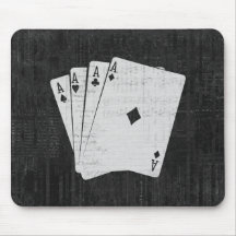 Vintage Four Aces Poker Thémousepad