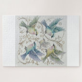Vintage Four Birds Illustration Legpuzzel (Horizontaal)