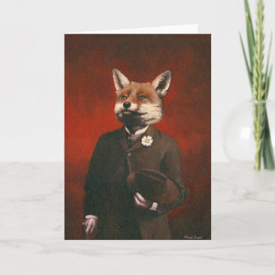 Vintage Fox Greetings Card Kaart