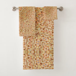 Vintage Fractal van het Strand van de steen Bad Handdoek