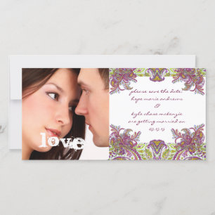 Vintage frambose - sla de datum foto op save the date