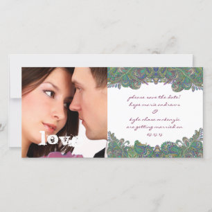 Vintage frambose - sla de datum foto op save the date