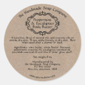 Vintage Frame Kraft Papier Body Butter Pot Label (Voorkant)