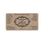 Vintage frame kraftpapier druppelfleslabel etiket (Voorkant)