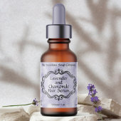 Vintage frame purple dropper bottle label