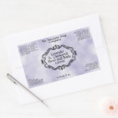 Vintage Frame Purple Parchment Cosmetics Bottle Rechthoekige Sticker (Envelop)