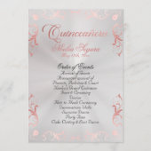 Vintage Frame Quinceanera Program - Pear/Rose Gold Programmakaart (Voorkant)