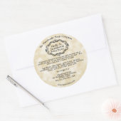 Vintage Frame Tan Parchment Body Butter Pot Label (Envelop)