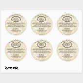 Vintage Frame Tan Parchment Body Butter Pot Label (Vel)