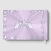 Vintage Frame & Tiara - Pastel Lavender Gastenboek (Achterkant)