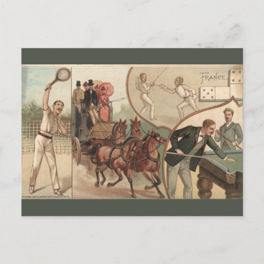 Vintage France Briefkaart (Voorkant)