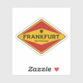 Vintage Frankfurt-Duitsland Sticker (Vel)