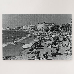 Vintage Frankrijk Cannes het strand Dart Board Legpuzzel