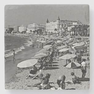 Vintage Frankrijk Cannes het strand Stenen Onderzetter