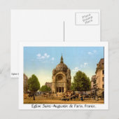 Vintage Frankrijk, Église Saint-Augustin de Paris Briefkaart (Voorkant / Achterkant)