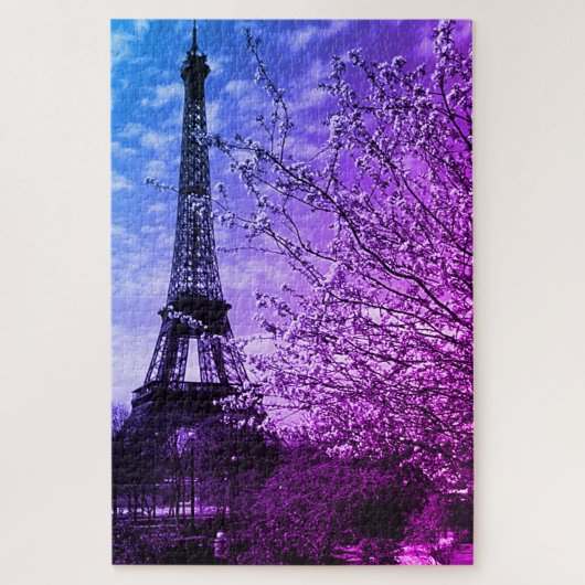 Vintage Frankrijk Eiffeltoren Legpuzzel (Verticaal)