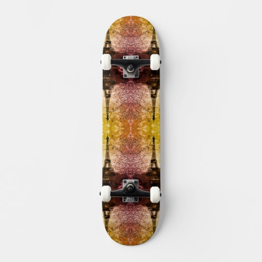 Vintage Frankrijk Eiffeltoren Persoonlijk Skateboard (Voorkant)
