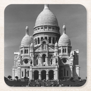 Vintage Frankrijk Frankrijk Sacre Coeur Basilica Kartonnen Onderzetters